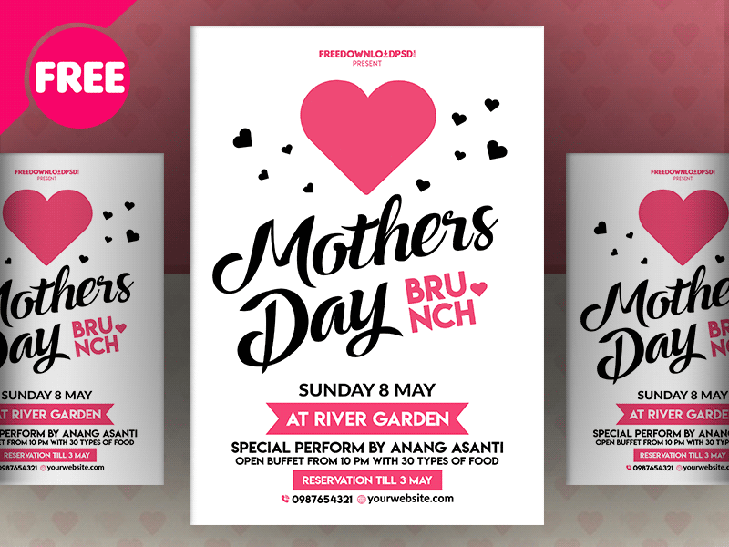 2329926d7361b3e22cb707a3ba10be90 - Happy Mothers Day Flyer Free Psd