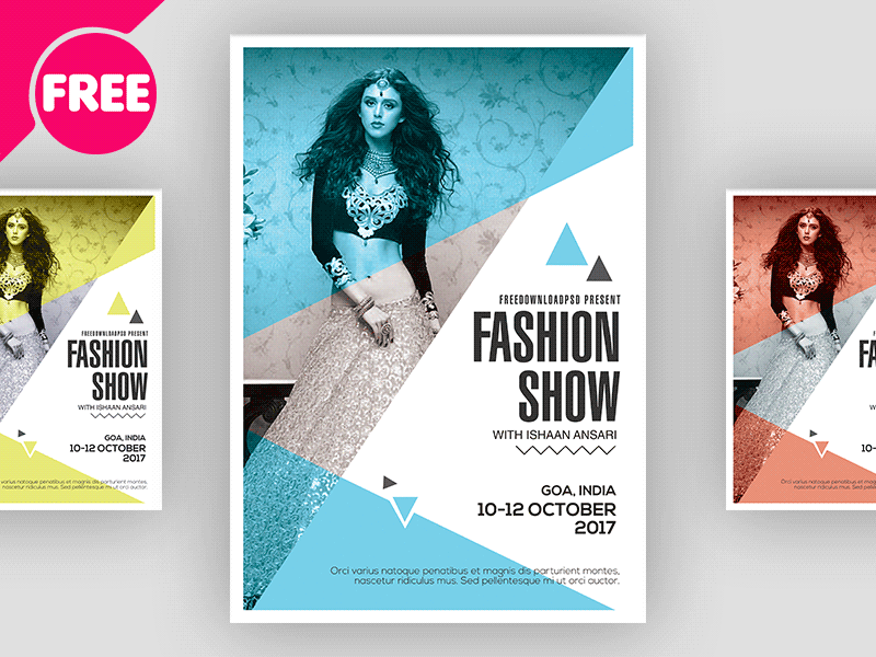334c34334ca12e437f8721d2edc2f609 - Free PSD - Latest Fashion Show Flyer
