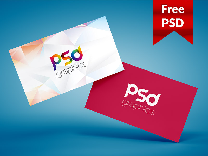 7e55f637ffdd43c6046944315723c1e2 - Floating Business Card Mockup Free PSD